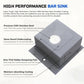 COMLLEN 17x19 Inch Drop in Bar Sink, Outdoor Sink 304 Stainless Steel Kitchen Workstation, 16 Gauge 9 Inch Deep Brushed Nickel, RV Laundry Utility Kitchen Sinks with Cutting Board Grid Drain