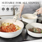 GiPP 5Pcs Pots and Pans Set Non Stick, Cookware Sets Nonstick Detachable Handle, Induction Kitchen Set Removable Handle, RV Cookware set, Oven Safe