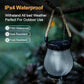 Kaliqo Solar Lantern Outdoor Lights Solar Lantern Waterproof Flickering Flame Hanging Lanterns for Patio Yard Garden Decor (3 Pcs)
