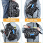 PLUSINNO Fishing Backpack, Fishing Bag, Waterproof Fishing Sling Tackle Bag For Fishing Gear With Rod Holder, Fishing Gifts for Men