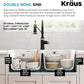 KRAUS Forteza 33-inch Granite Drop In/Undermount 50/50 Double Bowl White Kitchen Sink, KGD-52WHITE