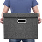 TYEERS Large Storage Bins with Lids, Collapsible, Washable, Fabric Storage Boxes for Organizing, 17.3x11.8x11.4 inches, 5 Pack, Black