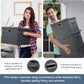 Large 17" 36 Quart Collapsible Stackable Storage Bins with Lids, 5 Packs Dark Gray Foldable Fabric Closet Storage Boxes with Lids Heavy-duty Linen Cube Baskets(17 x 12 x 11)