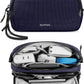 tomtoc Electronic Organizer Travel Case Performance, Water Resistant Dual Compartment Cable Organization Storage Bag for Charger, Cord, Phone, Hard Drive, Power Bank, Accessories Travel Essentials - Roamly
