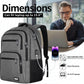 Travel Laptop Backpack, Business Carry on Backpack Flight Approved Backpack, Large Travel Work Backpacks for Men Women with USB Charger Port, Rucksack Bag, Mochila de viaje, Grey - Roamly