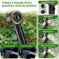 New Gen Portable Camping Shower, Long-Lasting 6000mAh Rechargeable Camp Shower with Shower Head & Sprayer,Upgraded Pressure,5 Spray Modes,IPX8 Waterproof Outdoor Camp Pump for Hiking, Travel, Car, Pet