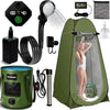Portable Camping Shower, 6000mAh Rechargeable Shower Pump, Large Capacity Foldable Bucket, 6' 7" Filtered Shower Head, Summer Beach, Outdoor Camp Showering, Hiking, Pet Bath, RV Car Wash, Water Plant