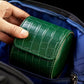 MR.OKAY Single Watch Travel Case-Classic Leather Watch Case With Superb Texture.(Portable Watch Roll Or Organizer For Storage And Display).Festival Gift For Men, All Handcrafted By Artisans