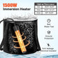 Upgraded Portable Shower with Heater, 1500W Immersion Heated, 8000mAh Rechargeable Camping Shower Pump with LED Display, IPX8 Waterproof Lightweight Outdoor Shower Pump Kit for Hiking