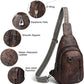 7L Sling Bag for Women Men Leather Small Sling Backpack Daypack Anti Theft Fanny Pack Crossbody Purse Travel