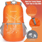 ZOMAKE Ultra Lightweight Hiking Backpack 20L, Packable Small Backpacks Water Resistant Daypack for Women Men(Orange)