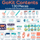 KeepGoing Travel First Aid Kit for Kids – 130 Pc. for Car, Home, Purse, Diaper Bag & Backpack with Latex-Free Bandages - Mini First Aid Kit Travel Size TSA-Approved