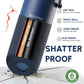 Insulated Stainless Steel Water Bottles with Straw, Wall Vacuum Insulated Water Bottle for Gym Traveling Camping Hiking Outdoor Activity(2 Cleaning Brushes+1 Carabiner, 18 oz Blue)