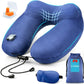 urophylla Inflatable Travel Neck Pillow for Airplanes, Super Soft Velvet Neck Support, Adjustable Firmness, Blow Up Plane Pillow for Long Flights, Road Trips, Travel Essentials with Eye Mask, Earplug