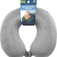 Brookstone Travel Neck Pillow - Lightweight Fleece Casing U-Shaped Stuffable Memory Foam Travel Pillow for Sleeping and Neck Support, Size One Size, Grey