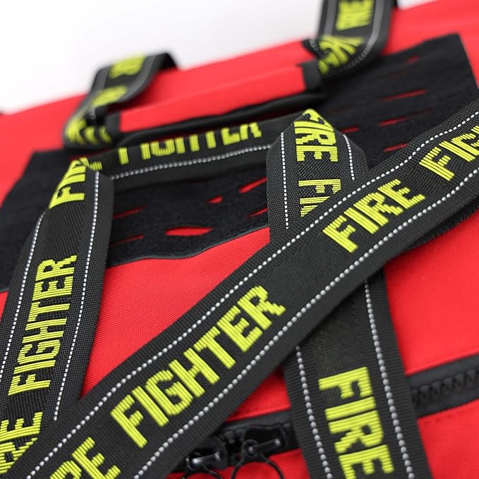 Lightning X Products Premium XL Step-In Turnout Gear Bag With Shoulder Strap & Front Pockets - Red
