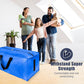 12 Pack Large Strong Moving Bags with Zippers & Carrying Handles - Water-Resistant - Heavy Duty Storage Tote for Space Saving, Fold Flat, Alternative to Moving Box (Multicolored)