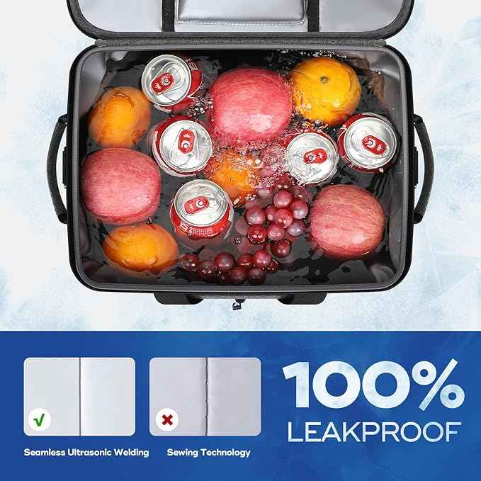 Maelstrom Soft Sided Cooler Bag, 30/40 Can Collapsible Insulated Ice Chest, Large Leakproof Portable Storage for Camping, Travel, Kayaking & Beach