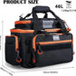 Goture Fishing Tackle Bag, Store Up to 4PCS 3700 Plus 2PCS 3600 Tackle Trays(Not Included), 600D Soft Side Gear Fishing Bag with Rod Straps,Detachable Water Bottle Pouch,Waterproof Bottom,SBS Zippers