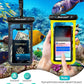 Hiearcool Waterproof Phone Pouch,Waterproof Cell Phone Dry Bag for iPhone,Universal Waterproof Case Beach Essentials for Vacation Kayak Cruise Accessories Must Haves-Black&Yellow-2Pack