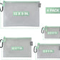 GOBAGS Air Production Multi‑Size Clear Zipper Pouch (4‑Pack) – Cable Organizer & Travel Gear Bag for Electronics, Camera Accessories, Tool Pouch & Small Tech Storage (Mint Green)