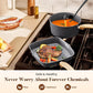 Kitchen Academy Granite Nonstick Cookware Set - 17 Piece Gray Cooking Pans Set, Induction Pots and Pans Set Non Stick, PFOA & PFOS Free.