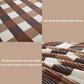 PU MEI Sherpa Blanket Full/Queen Plaid Thick Bed Blanket, 90”*80” Super Soft Flannel Fuzzy Fleece Reversible Velvet Plush Warm Blanket for Couch(Beige Check, 80"*90")