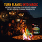 Fireflame Fire Color Changing Packets - Magic Colorful Fire Flames - 60 Pack - for Outdoor FirePit, Fireplace, Bonfire, Campfire, Camping Accessories for Kids & Adults
