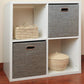 Foldable Storage Bins,13×13 Storage Cubes Basket Containers for Shelf Cabinet Bookcase Boxes,Thick Fabric Drawers - Set of 2, Coffee