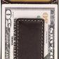 House of Jack Co. Corbin Slim Money Clip Wallet for Men, Strong Magnetic Clip with Exterior ID Window, Full Grain Cowhide Leather Front Pocket, Brown