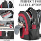BIKROD Travel Laptop Backpack for Woman and Men, School Backpack for Teens, Waterproof College Back Pack for 15.6 IN Laptop Backpack, Adult Business Computer Travel Backpack, BlackRed