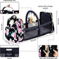 Diaper Bag Backpack Waterproof Baby Bag Large Capacity Multifunction Nappy Bags Floral Insulated Durable Travel Maternity Back Pack with Changing Station for Baby （Black）