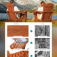 SERWALL Adirondack Chair with Cup Holders - Composite Adirondack Chairs Set of 2 HDPE Outdoor Chairs All Weather Use- Orange