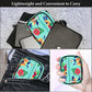 Serfeymi Weekly Travel Pill Organizer Pill Case for Purse with Removable 7 Day Pill Box, Fashionable Travel Medicine Organizer Pill Container for Medicine, Vitamin, Supplement - Bloom 01 + Green 01