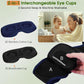 LC-dolida Bamboo Cotton Bluetooth Sleep Mask, 2 in 1 3D Soft Sleep Mask with Sleep Headphones, Sleep Eye Mask with Timming Setting, Blackout Sleeping Mask for Side Sleepers, Women Men, Navy