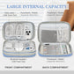 FYY Electronic Organizer, Large Travel Cable Organizer Bag Pouch Electronic Accessories Carry Case Portable Waterproof Double Layers All-in-One Storage Bag for Cable, Cord, Charger, Pattern Blue