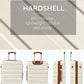 Suitour Luggage 3 Piece Sets Hard Shell Luggage Set with Spinner Wheels,TSA Lock,20 24 28 inch Travel Suitcase Sets (White Brown)