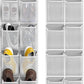 Simple Houseware 24 Pockets - 2PK 12 Large Pockets Over Door Hanging Shoe Organizer, Grey