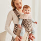 BabyBjörn Baby Carrier Mini, Cotton, Beige/Leopard | Newborn Carrier (7-25 lbs), Ergonomic, Easy-to-Use