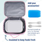 Wildkin Kids Insulated Lunch Box – Durable and Reusable for School & Travel - Lilac