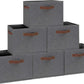 GhvyenntteS Large Fabric Storage Bins 6 Pack, 15x11x9.6 Inch Storage Baskets for Shelves, Foldable Closet Storage Bins for Shelves, Closet Organizers and Storage Boxes, Gray