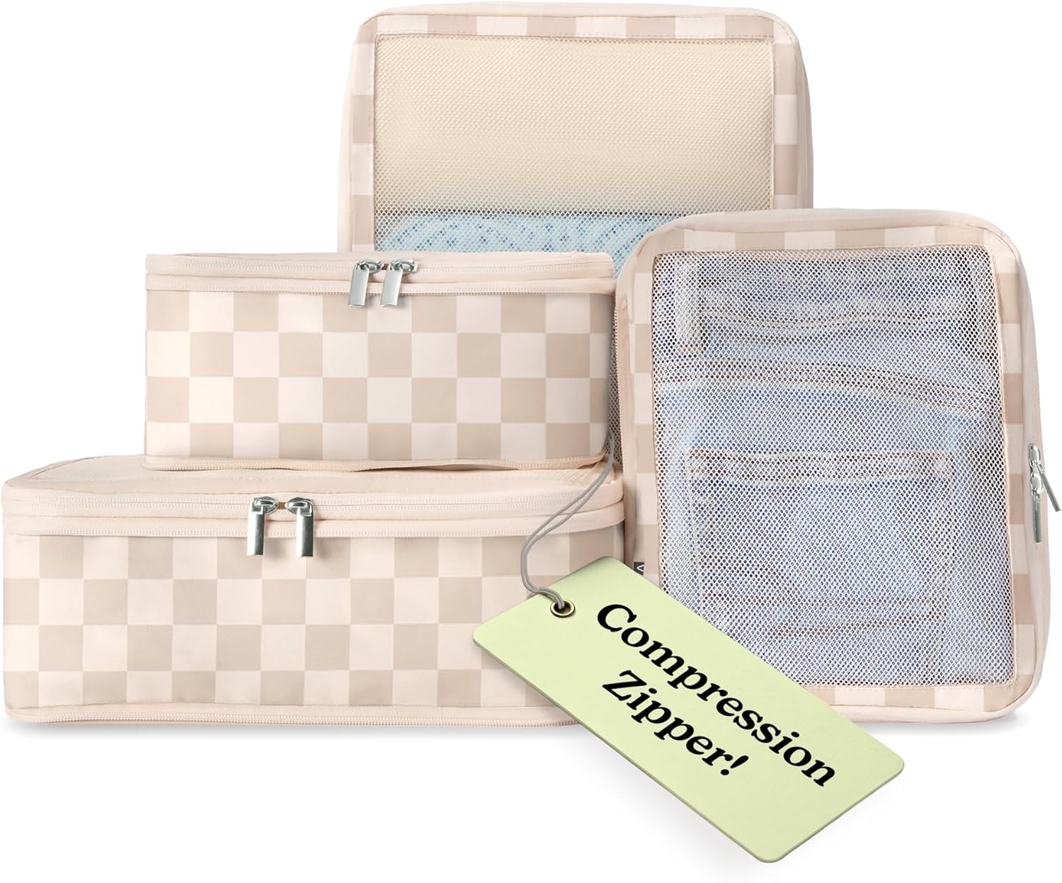 Vandel Space-Saving Compression Packing Cubes for Women, Men, Compressible Carry On Suit Case Organizer Luggage Packing Cubes for Travel Organizer Bags for Luggage and Backpacks, Suitcase Cube - Roamly