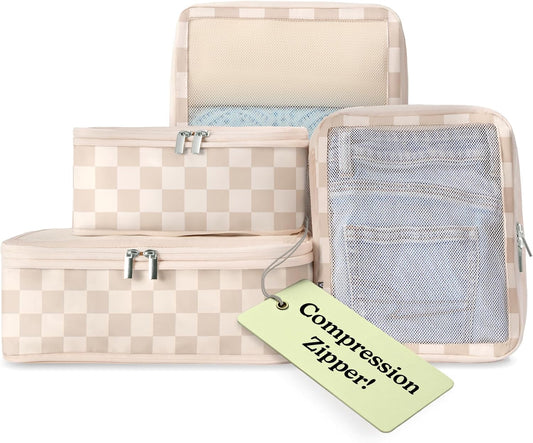 Vandel Space-Saving Compression Packing Cubes for Women, Men, Compressible Carry On Suit Case Organizer Luggage Packing Cubes for Travel Organizer Bags for Luggage and Backpacks, Suitcase Cube - Roamly