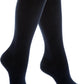 Cotton Compression Socks for Women & Men. 15-20 mmHg Support Knee-High Navy Blue M/L
