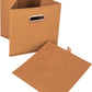 Household Essentials Fabric Storage Bins 6 Piece Set, Terracotta Color