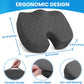 TushGuard Seat Cushion - Memory Foam Cushion for Office Chair, Car Seat, Airplane, Bleacher - Sciatica & Hip & Coccyx Pain Relief Cushions for Long Sitting Office Workers, Car Drivers (Grey, X-Large)