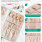 BAGSMART Travel Jewellery Organiser Roll Foldable Jewelry Case for Journey-Rings, Necklaces, Bracelets, Earrings, Flower Bird