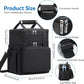 Lunch Box for Men Women, Large Expandable Insulated Lunch Bag, Double Deck Leakproof Cooler Bag for Adults Work Office Outdoor Beach Trips, Black 16L