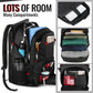 YOREPEK 18.4 Laptop Large Backpacks Fit Most 18 Inch Laptop with USB Charger Port,TSA Friendly Flight Approved Weekend Carry on Backpack with Luggage Strap for Men and Women, Black - Roamly