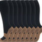 Compression Socks for Women Men Circulation Knee High 8 Pairs for Nurses, Running, Travel, Athletic